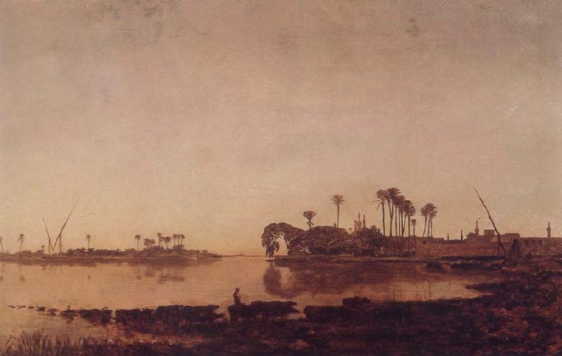 Prosper Marilhat The Banks of the Nile at Damanhur